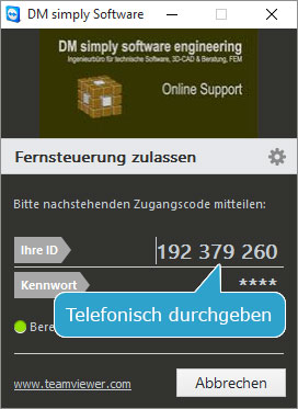 DM simply TeamViewer Support